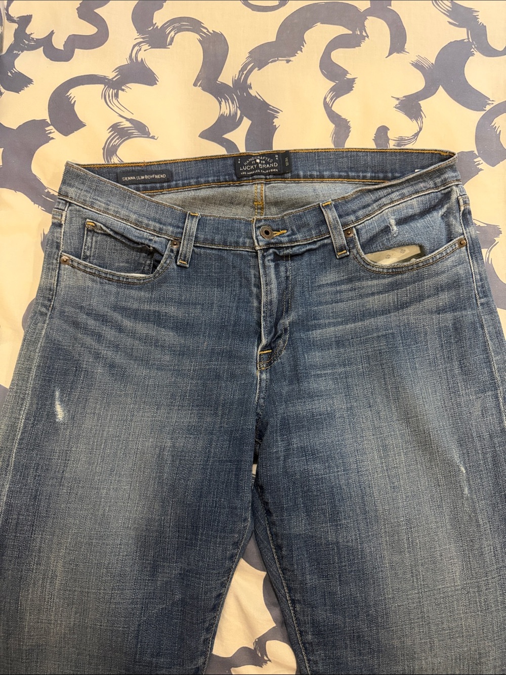 Lucky Brand Sienna Slim Boyfriend Women's Medium Blue Straight-Leg Jeans